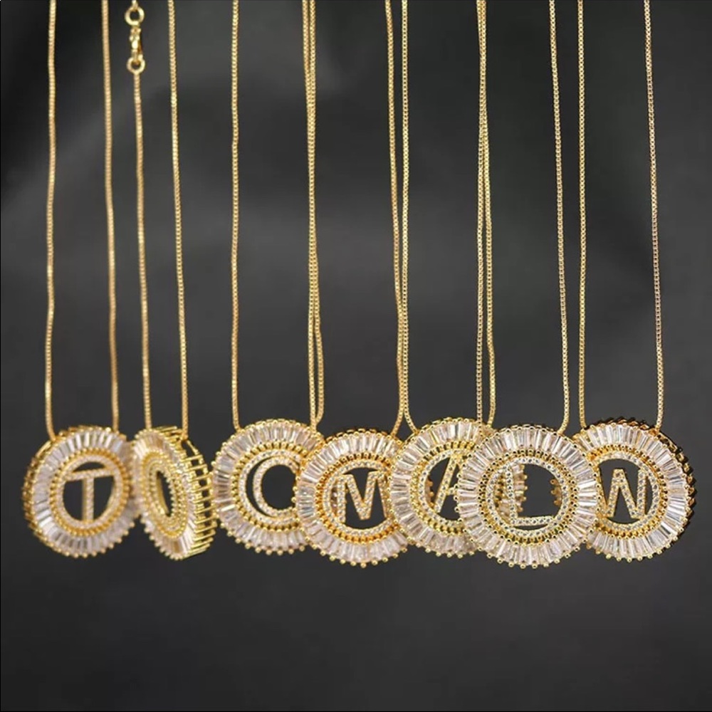 Brand new 18k gold plated letter necklaces